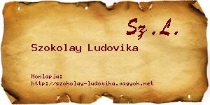 Szokolay Ludovika névjegykártya
